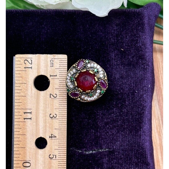 925 Sterling Silver Turkish Vintage Jewelry Set  for Women,NEW,Antique,Handmade - Picture 6 of 8